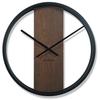 Wooden loft oval brown wall clock 50cm