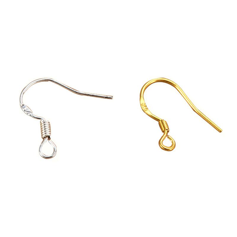 18K Solid Gold Color-Retaining Earring Hooks S925 Semi-Finished Handmade DIY Jewelry Components