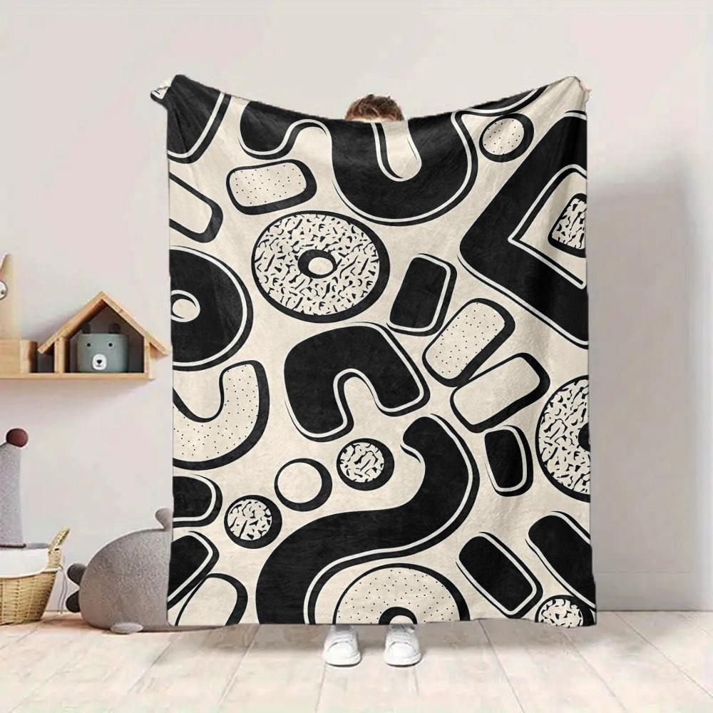 1pc Abstract Patterns Blanket Warm, Cozy, And Soft, Suitable for Sofas, Beds, Cars, And Office Use.Perfect for Camping And Travel, Making It a Great G