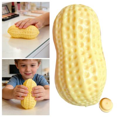 Large Soft Peanut Squeeze Toy with Lid Slow-Rising TPR Stress Reliever Realistic