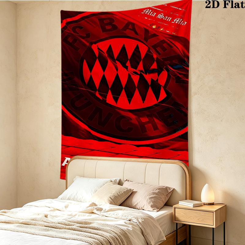 Fc Bayern Munich Wall Tapestry Aesthetic Wall Hanging Printed Fabric Blanket Decorative Tapestries For Bedroom Living Room Home Decor