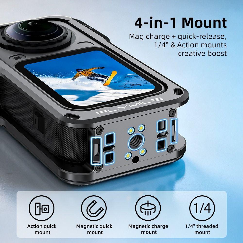 With Lens Cap Protective Case Expansion Frame for Insta360 X6 Action Camera Accessories