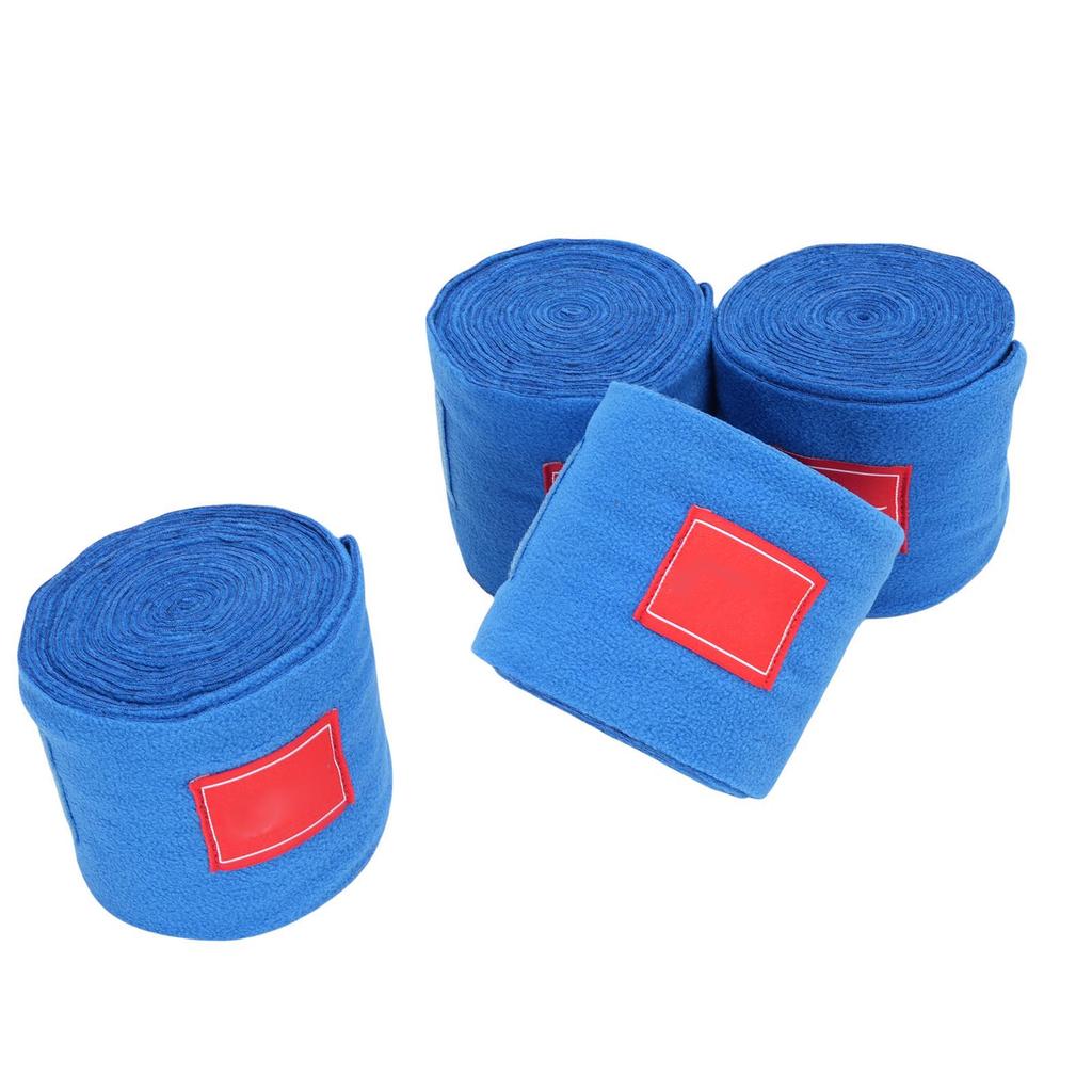 Horse Polo Leg Wraps Set of 4 Polyester Protective Bandage 10cm Width Thicken Lengthen Royalblue