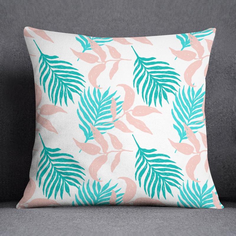 Abstract Summer Fresh Mint Blue Green Pattern Series Pillow  Bedroom Sofa Car Cushion Cover Case (45cm*45cm)