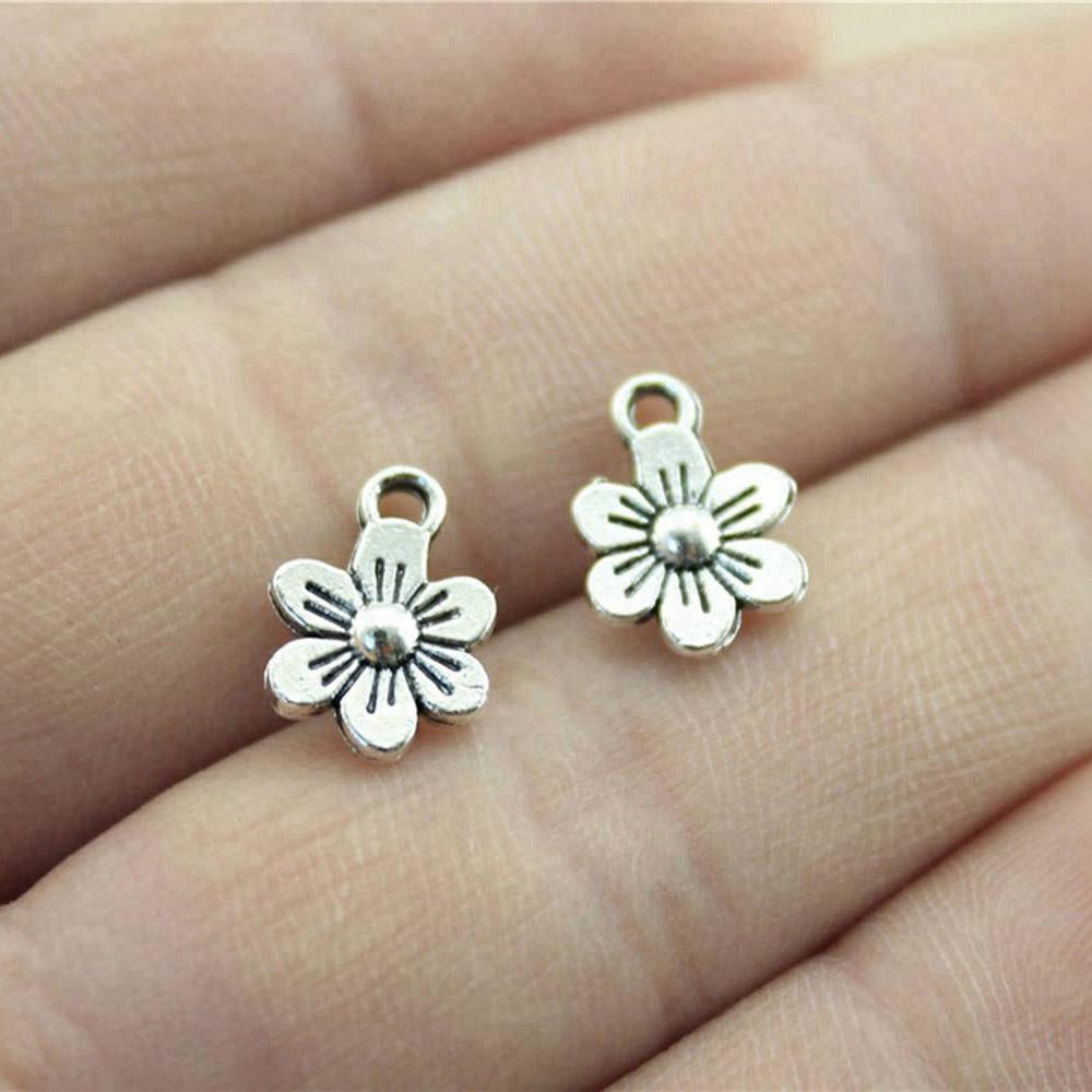 Charms Small Flower Pendants Wedding Jewelry Findings QC116