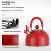 2.5L Stainless Steel Whistling Tea Kettle Water Boiler Heat-Resistant Camping Pot Ergonomic Handle Multi-Function for All Stoves