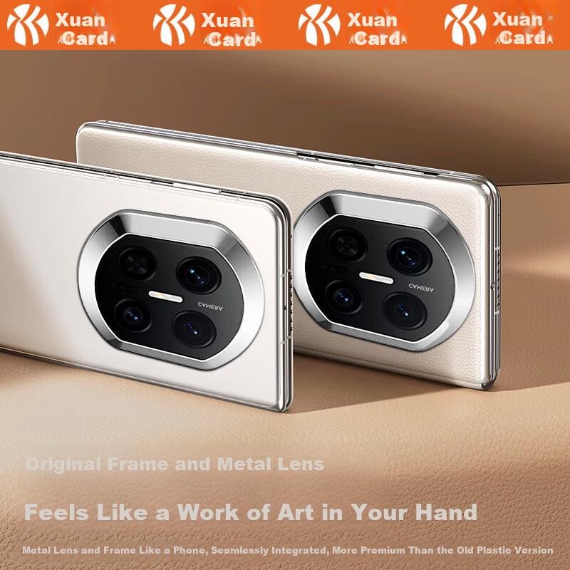 Smart Window Magnetic Flip Case for Huawei Mate X7 Classic Edition, Genuine Leather Foldable Screen Full-Cover Drop-Proof Ultra-Thin Phone Case