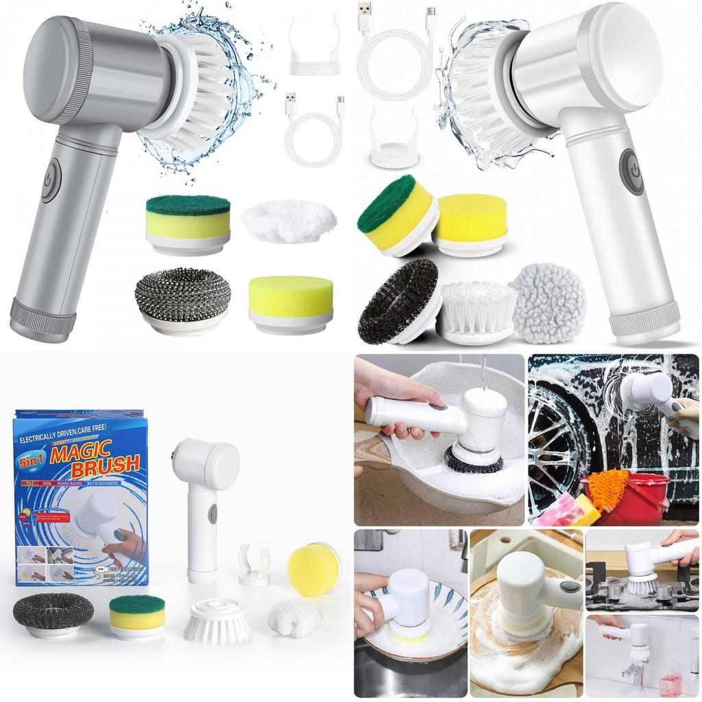 Compact Electric Cleaning Brush Designed For Efficient Cleaning In Kitchen And Bathroom