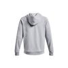 Under Armour Rival Solid Logo Patch Kangaroo Pocket Hoodie Long Sleeve Men Tops Grey 1373371-011