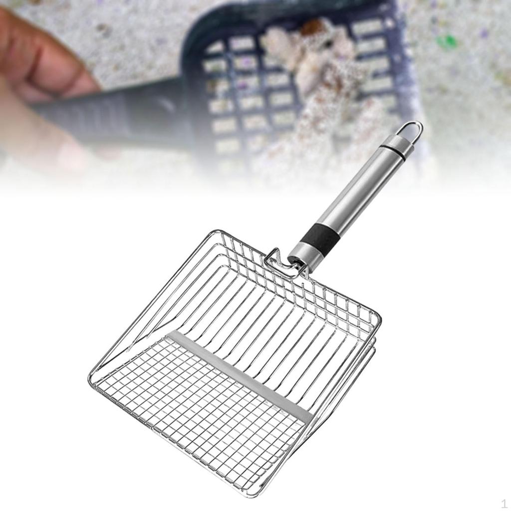 Cat Litter Scoop Sand Durable Cleaner Tool Long Handle Metal Scooper Pet Cleaning