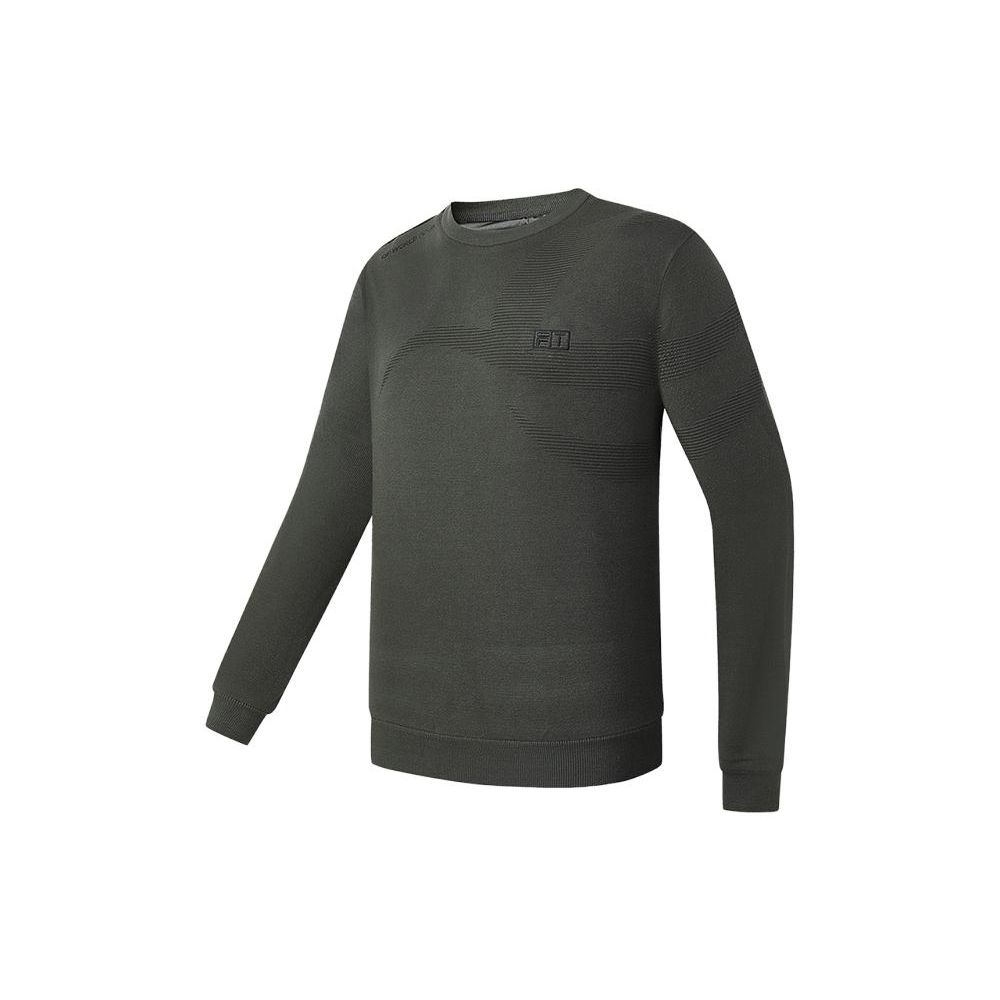

FILA Simple Basic Sports Round Neck Long Sleeve Sweatshirt Men sweatshirt Military-Green A11M345408F-KK M