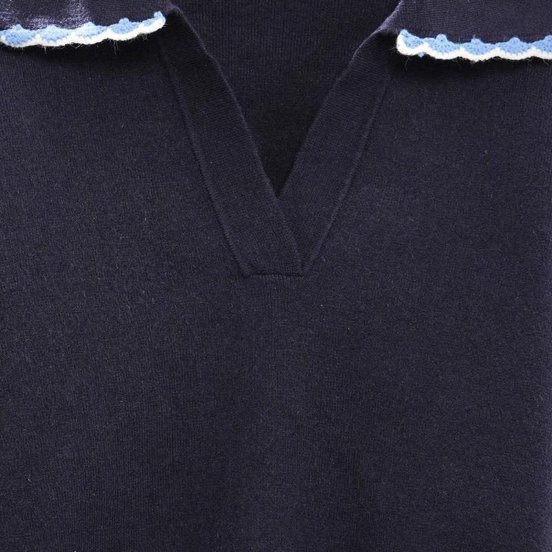Yingjia Women's Fall 2022 Knit Polo Collar Shirt
