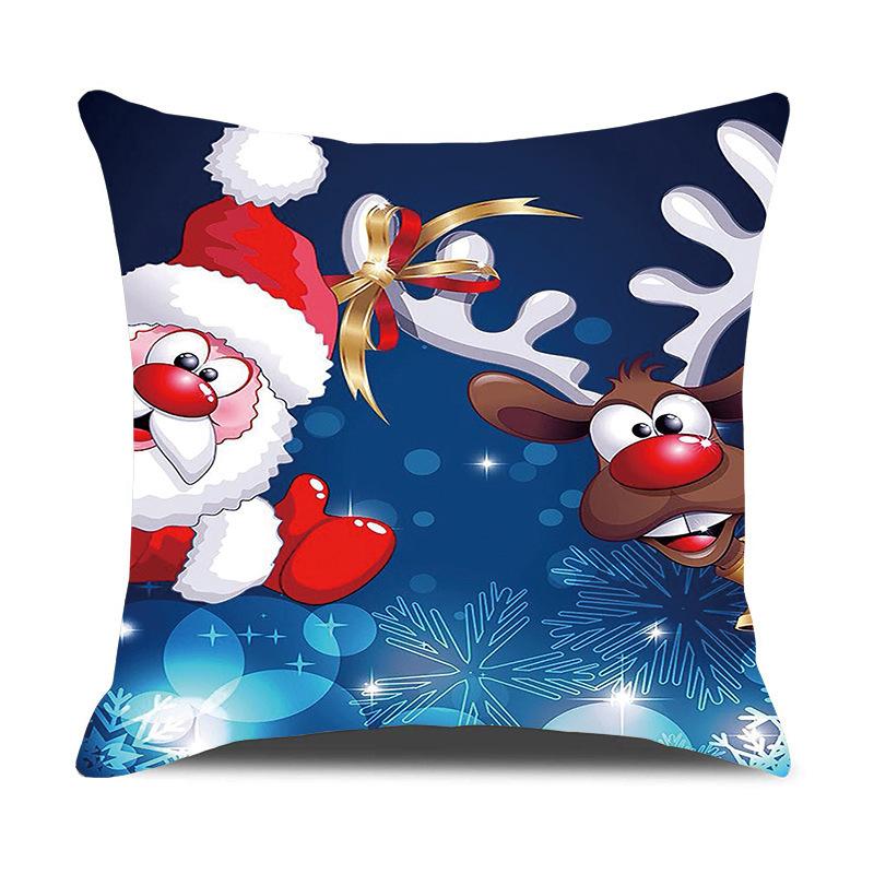 Amazon Cross-border Christmas Pillow Cover Car Pillow Sofa Cushion Can Be Customized