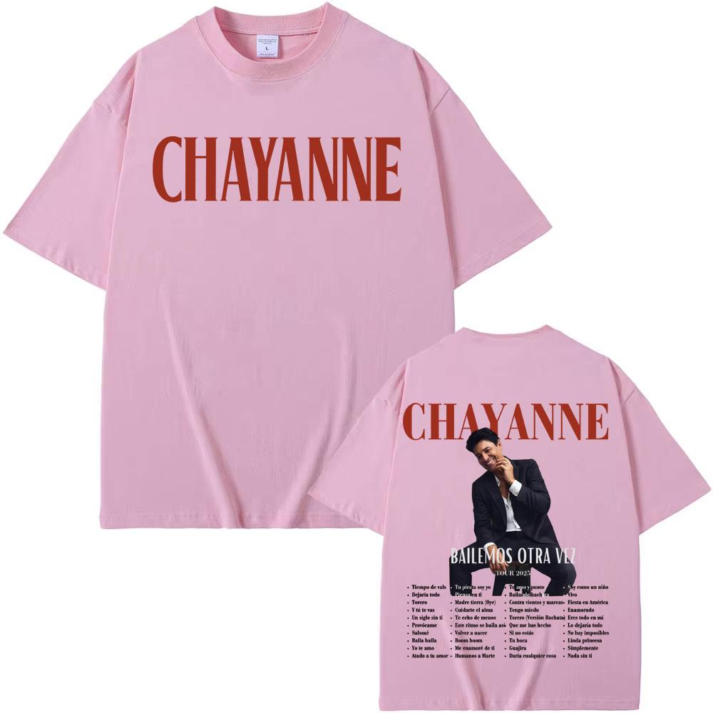 

Футболка Singer Chayanne Bailamos Otra Vez Album Tour 2025 Мужская одежда 90-е Винтажная Хип-хоп футболка Летние топы Футболки с круглым вырезом XXXXXL розовый