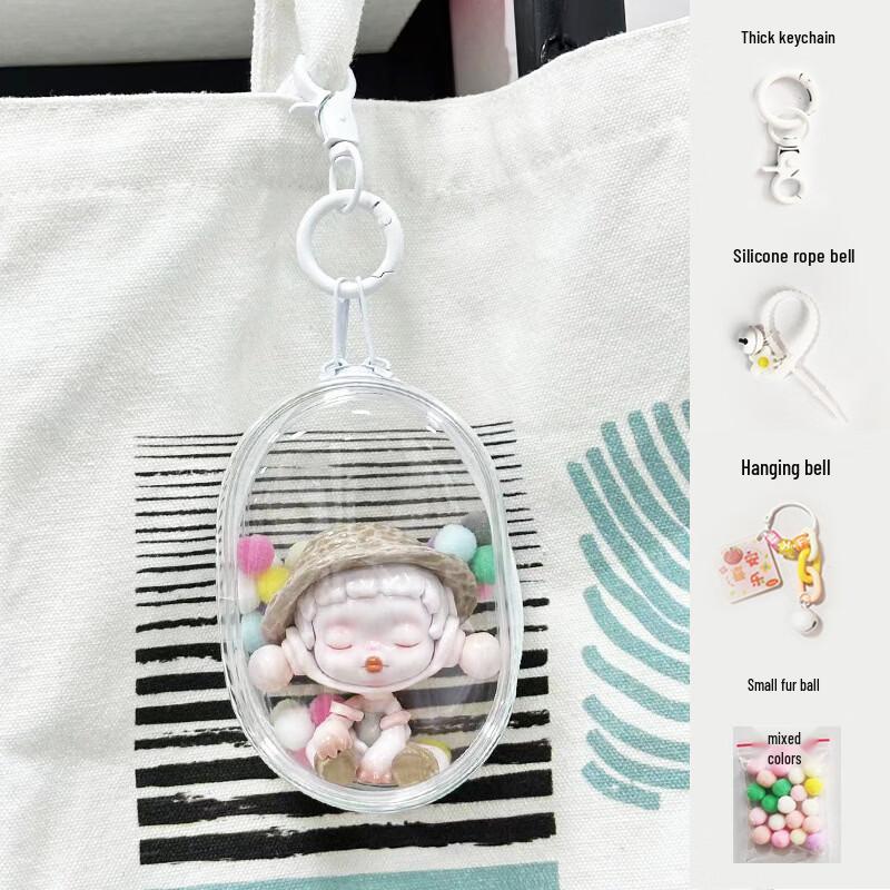 Qixin PVC Clear Oval Storage Pouch for DIY Crafts
