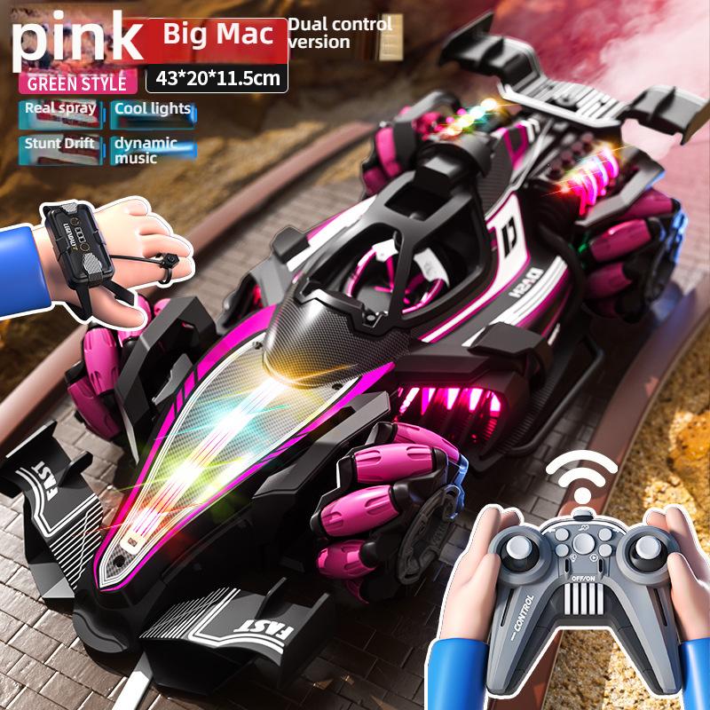 4WD RC F1 Formula Stunt Car Gesture Sensing Spray Drift Rechargeable FCC Certified Children Electric Toy