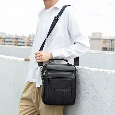Herren Rindsleder Umhängetasche, Modische Freizeit-Handtasche, Business-Reise Umhängetasche