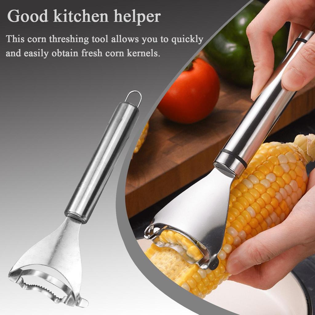 Corn Thresher Corn Kernel Remover Tool Stainless Steel Cob Scraper Kitchen Gadget For Mom Chefs Cooking Enthusiasts Friends