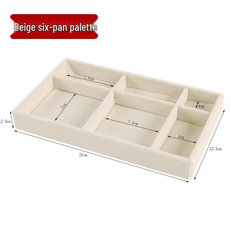 Velvet Jewelry Display Tray: Ring & Bracelet Organizer with Inner Storage