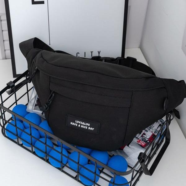 Large-capacity Breast Bag Men's Trendy Brand Retro Versatile Work Crossbody Bag Female Student Waist Bag
