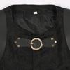 Templar Knight Medieval Patchwork Corset Vest Halloween Men's Stage Costume