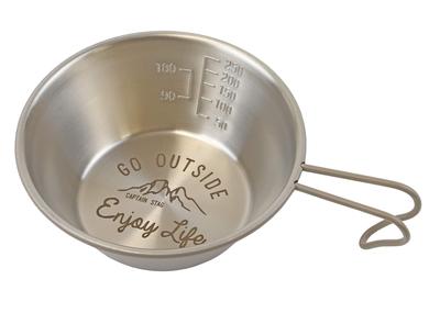 CAPTAIN STAG Tazza da misurazione Sierra Cup Colore Sierra Cup 320ml Acciaio Inossidabile Prodotto in Giappone Fatto a Tsubame-Sanjo Khaki Monte UH-36