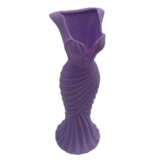 Mermaid Dress Vase Evening Vase, Elegant 3D Printed Lightweight Plastic Decorative for Home Table Shelf Decor