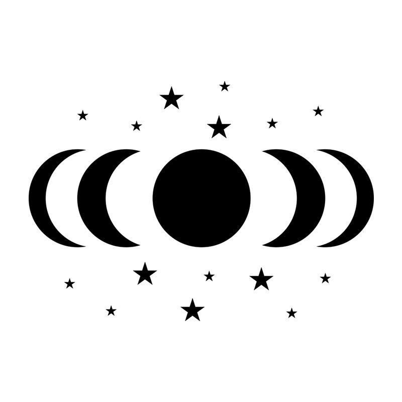 20 Pcs Moon and Star Wall Stickers Acrylic Mirror Wall Decals for Bathroom Living Room Bedroom