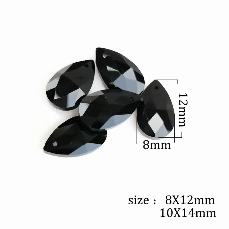 Wholesale lots Faceted Hole Crystal Glass rhinestones Teardrop loose beads jewelry Jewelry beads accessories 8X12/10X14m