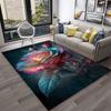 Nordic Love Rose Flowers Daisy  Carpet Rug for Home Living Room Bedroom Sofa Doormat Decor,kids Play Area Rug Non-slip Floor Mat