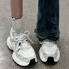 Korean version of women's shoes 2025 new fashion casual sports shoes popular versatile platform dad shoes breathable round head single shoes