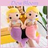 Adorable Mermaid Plush Pillow Doll Cute Soft Toy For Kids Princess Gift In Pink And Purple