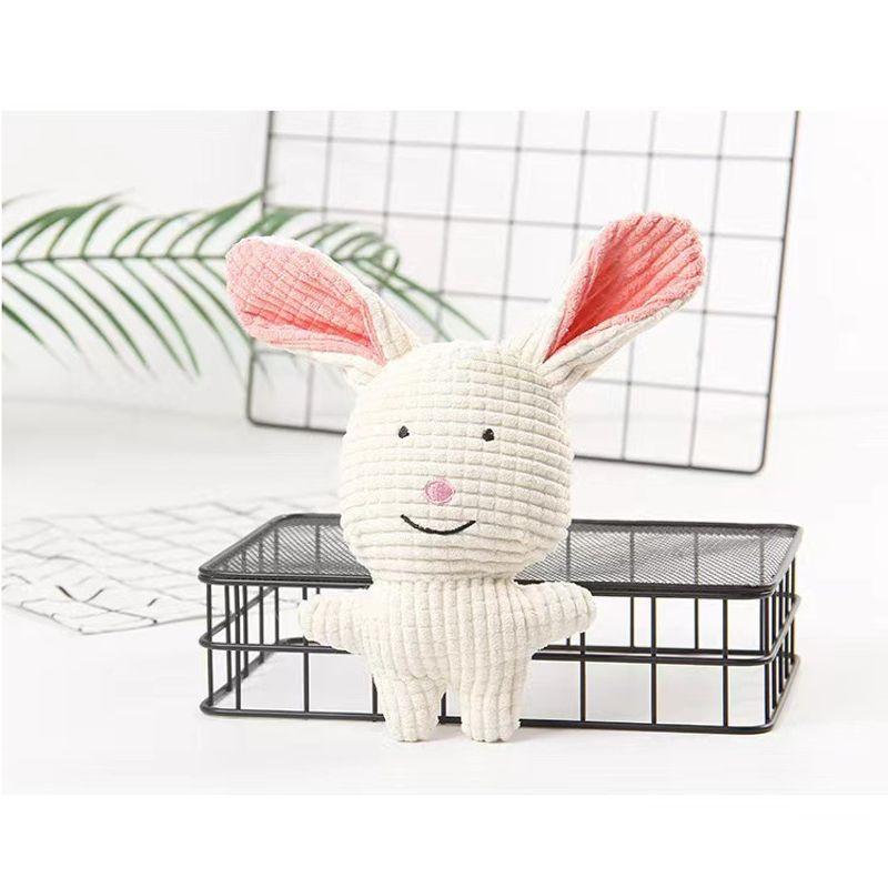 

Dog Toy Bite-Resistant Molar Puppy Plush Sound Toy Anti-Bite Relieving Stuffy Small and Medium-Sized Dogs Pet Supplies Lazy Bunny (built-in sound)