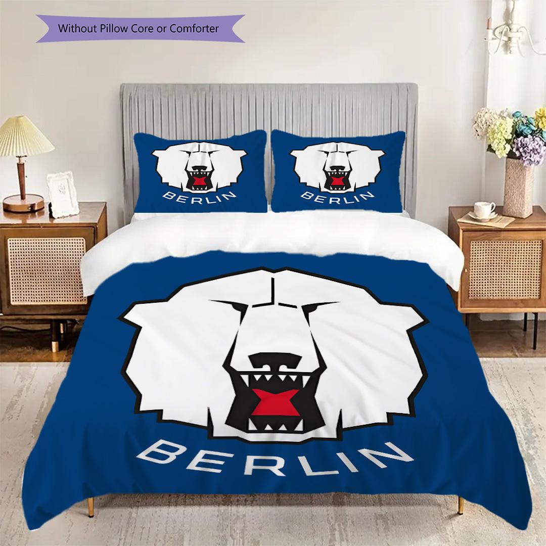 

Eisbaren Berlin Pattern Bedding Quilt Set Quilt Cover Pillowcase Home Decoration Birthday Gift (1 * duvet cover + 2 * pillowcase, without core) 135x200cm