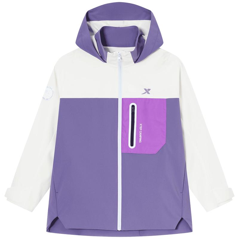Xtep Girls  Waterproof Reflective Print Jacket 150