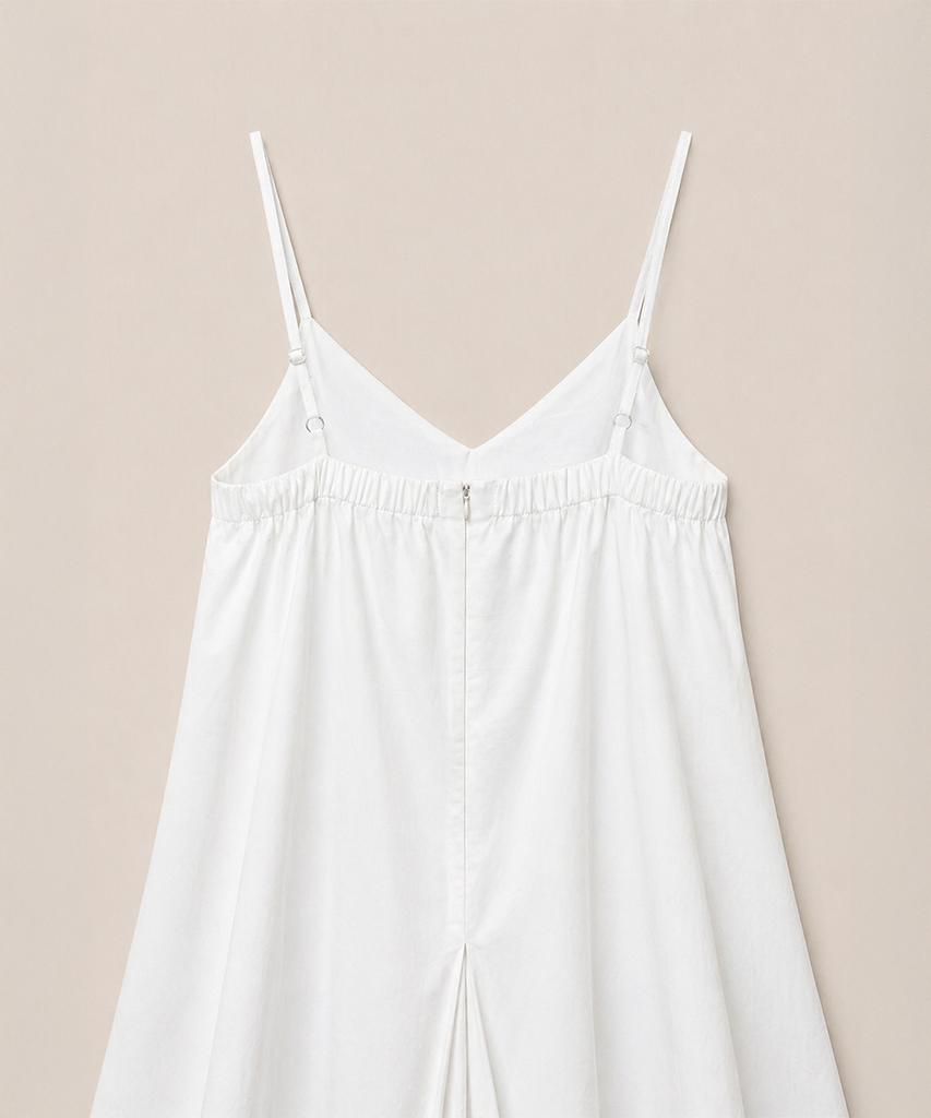 320SHOWROOM Cotton V-Neck Pocket Slip Dress White