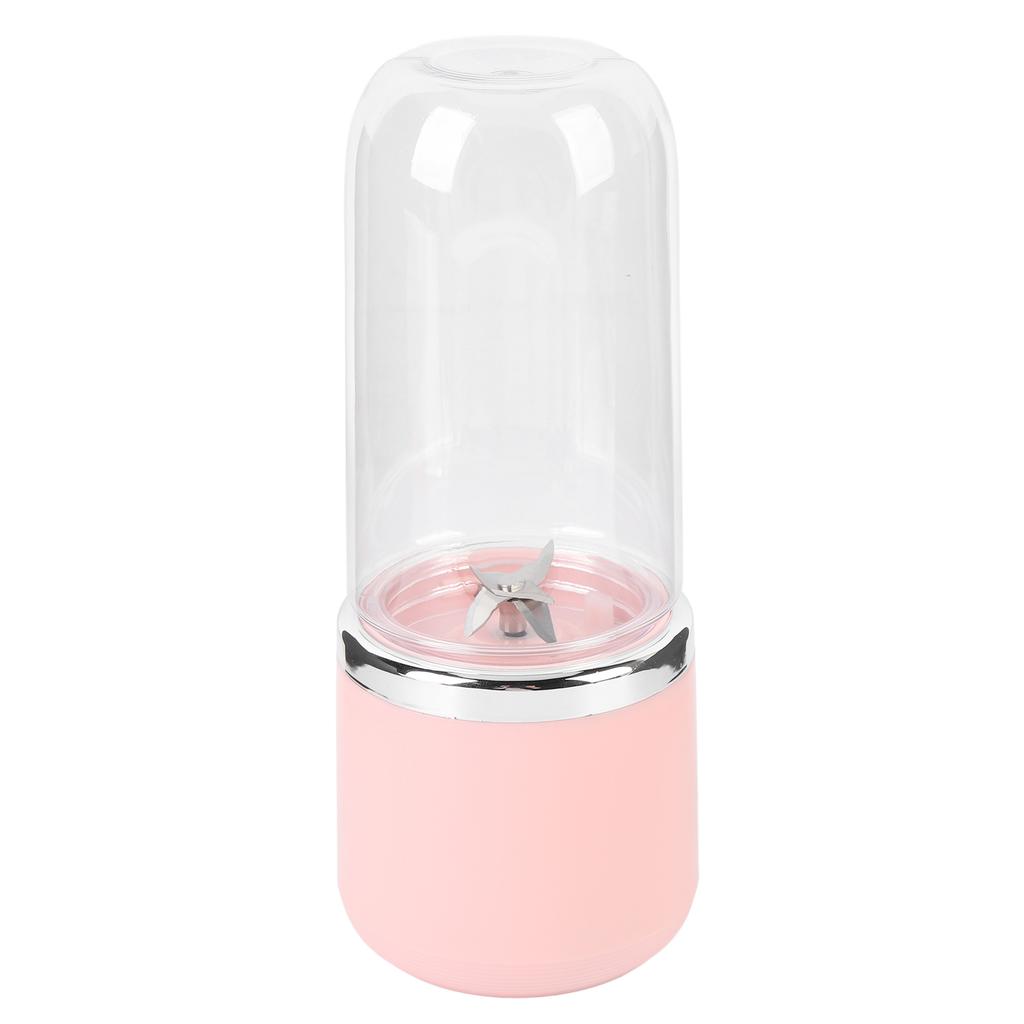 400ml Portable Blender for Juices Smoothies Powerful Blender USB Rechargeable Fruit Juicer Cup Pink
