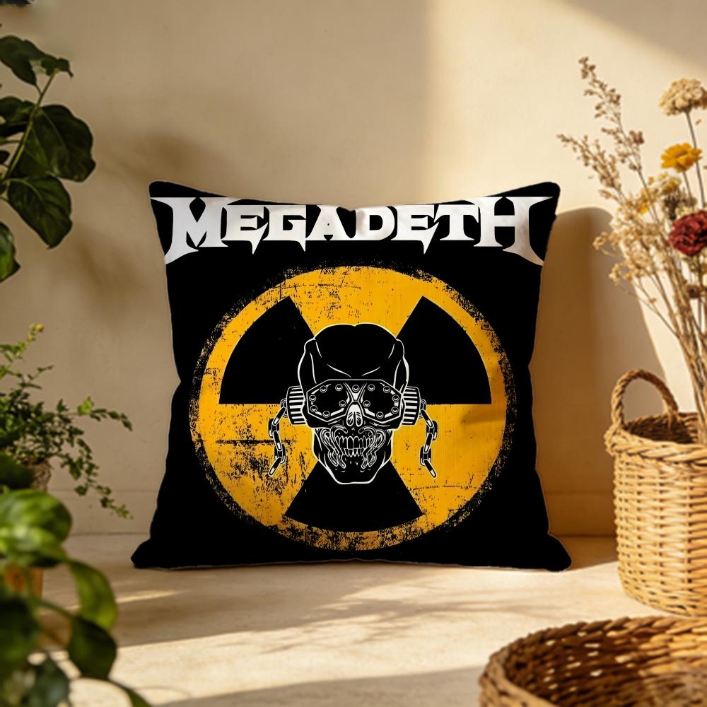 Hot MMegadethses Cushion Cover Versatile DoubleSided Pillow Case Fit for Sofa Bed Car  Daily Decor