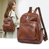 Backpack Women's New Trend Large Capacity PU Women's Bag Fashion Retro Women's Casual Backpack