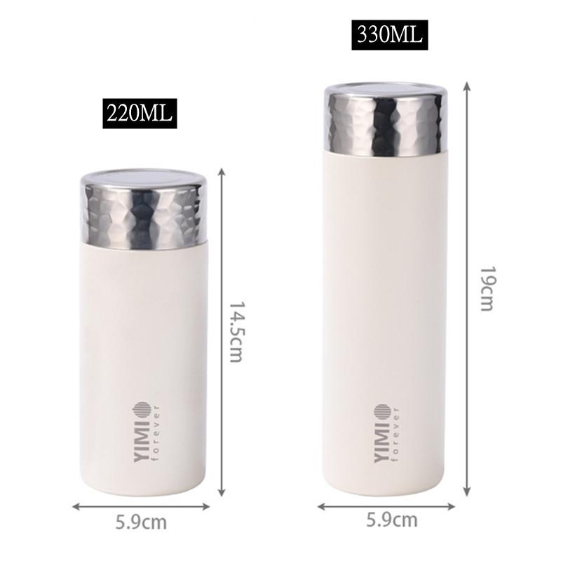 220 ml/330 ml módní mini termoska 316 z nerezové oceli přenosná kapesní sklenice na čaj s termální vodou