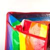 Large Rainbow Striped Tote Bag Spacious & Stylish Color Block Shoulder Bag Perfect for Everyday Use