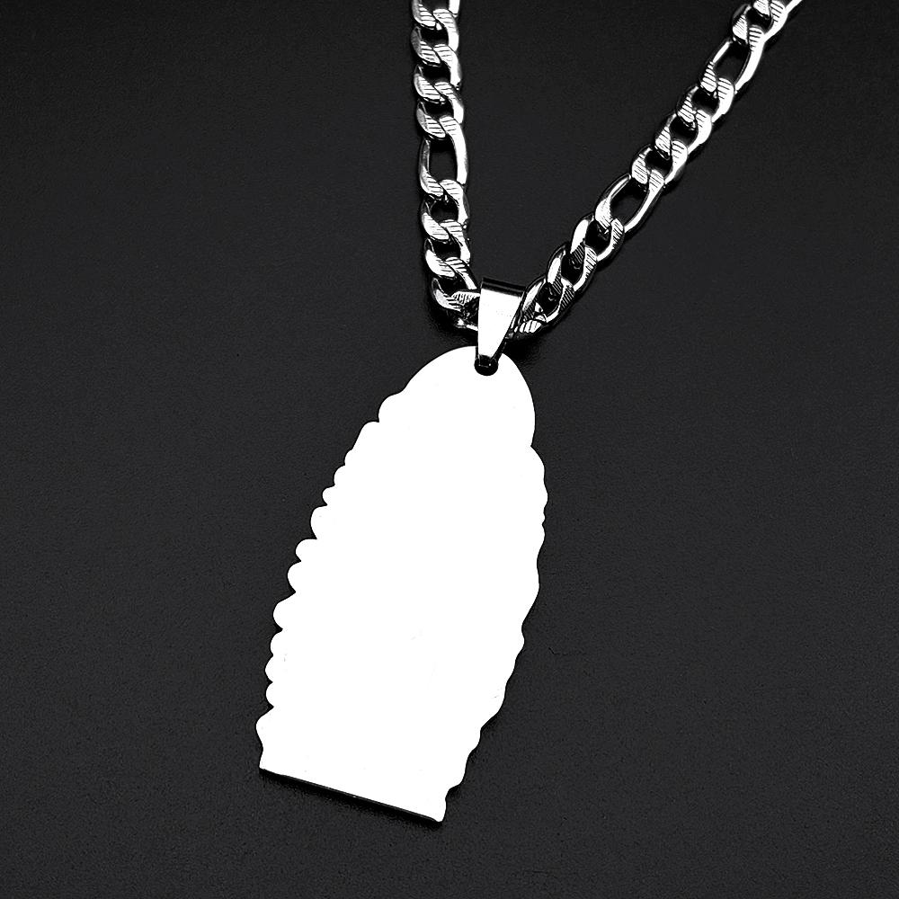 Virgin Mary Pendant Necklace for Women Men Stainless Steel Gold Plated Our Lady of Guadalupe Catholic Necklaces Amulet Jewelry