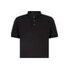 Emporio Armani Solid Color Jacquard Button Short Sleeve Polo Shirt Men Tops Black EM001295AF1-0762F-C156