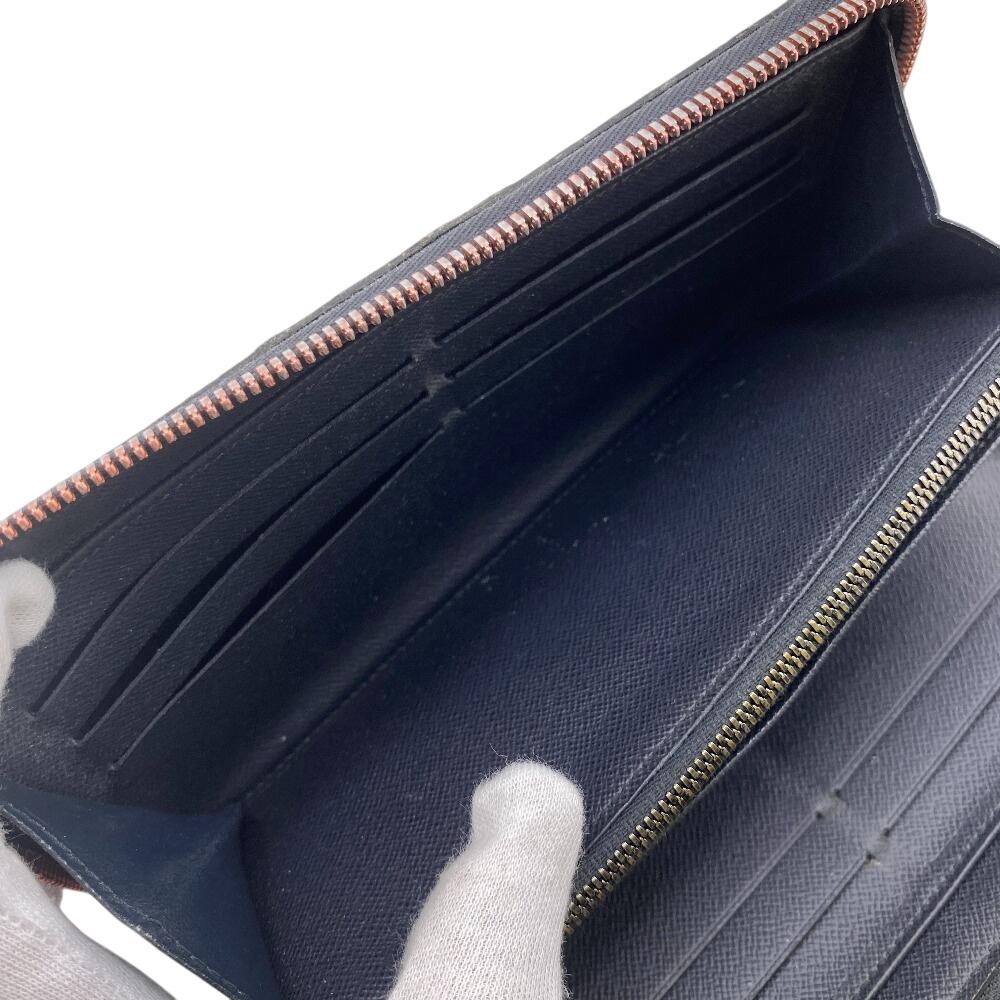 Louis Vuitton M62931 Zip Around Monogram Ink Monogram Zippy Organizer NM Purse Navy Monogram Women Used
