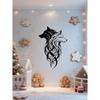 Howling Wolf Metal Wall Art Black White Animal Decor Home Office Cabin Gift