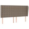 VidaXL Tête de lit avec oreilles Taupe 203x23x118-128 cm Tissu3118416