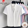 Pierre Cardin Men's Breathable Cotton Embroidered Short Sleeve Shirt