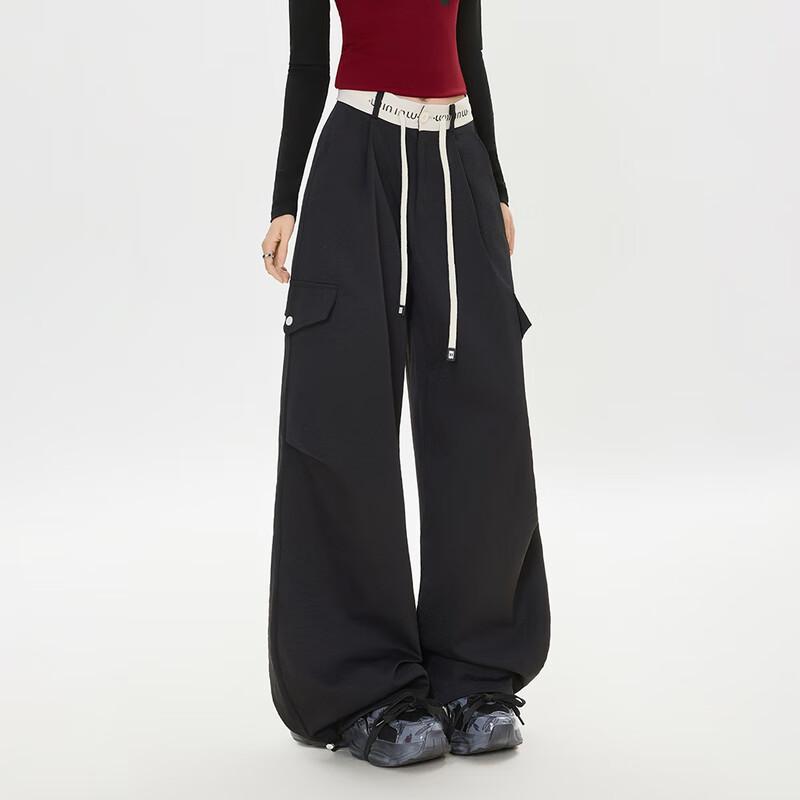 Women's High-Waist Drawstring Cargo Joggers