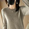 Women's Knitted Half High Neck Sweater - Solid Color, Warm Thick, 2024 Autumn/Winter New Style