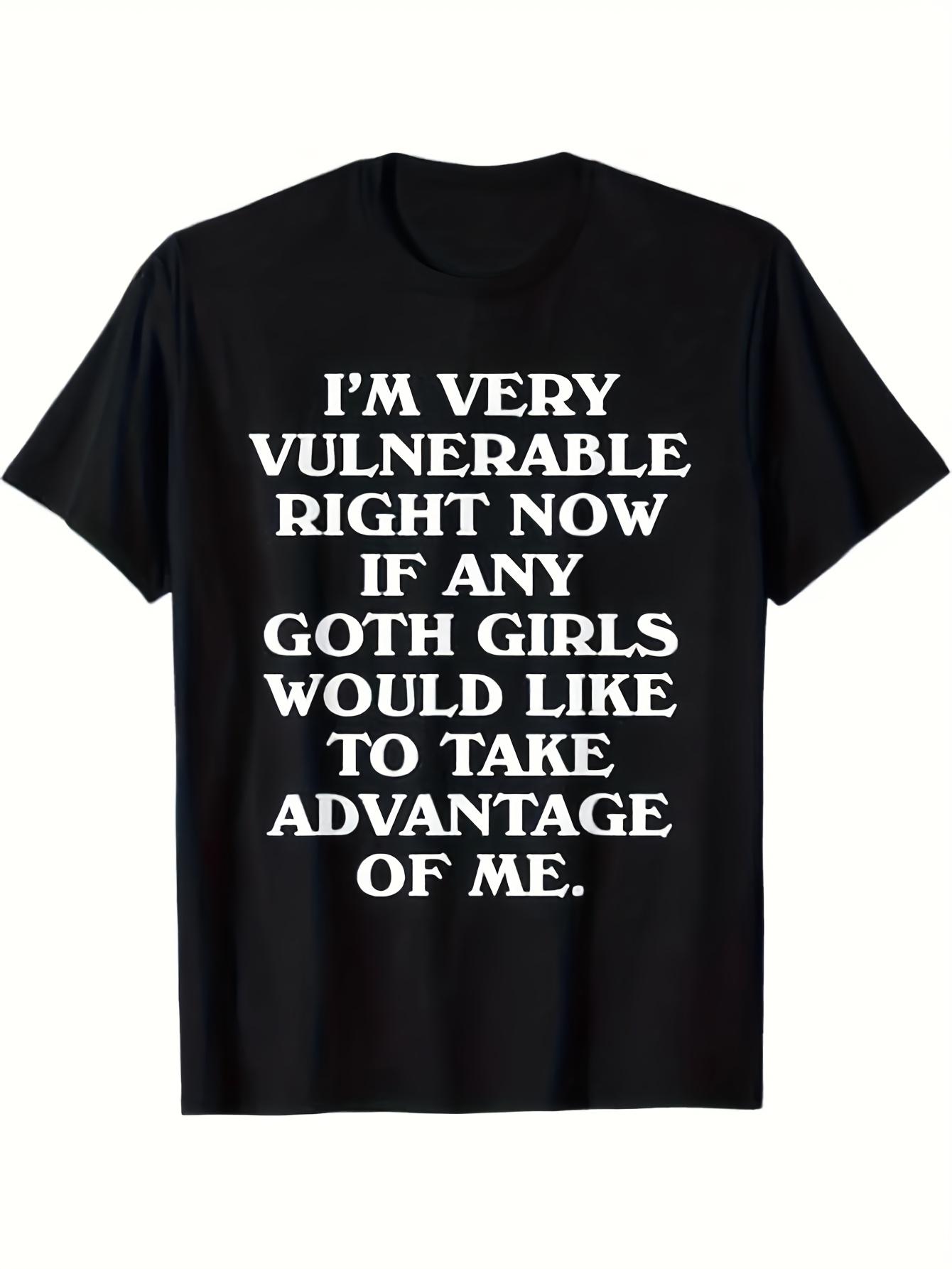 T-Shirt Y2K 1pc Goth Girl Saying L
